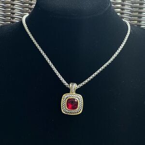 CABLE RUBY BRIDAL NECKLACE